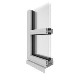 AGS 325 Narrowline Double Glazed (76mm) Corner Image.