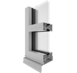 AGS Commercial 425 Narrowline Double Glazed (100mm) Corner Image.