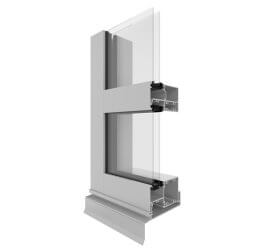 AGS Commercial 429 Flushline Double Glazed (100mm) Corner Image.