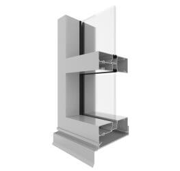AGS Commercial 600 Narrowline Single Glazed (150mm) Corner Image.