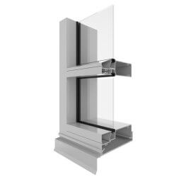 AGS Commercial 601 Narrowline Offset Single Glazed (150mm) Corner Image.