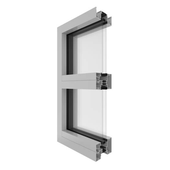 Capral's Futureline 425TB Centre Glazed Framing System (100mm) Corner Image.