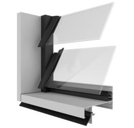 Capral's Urban Plus 393 Louvre Window Corner Image.