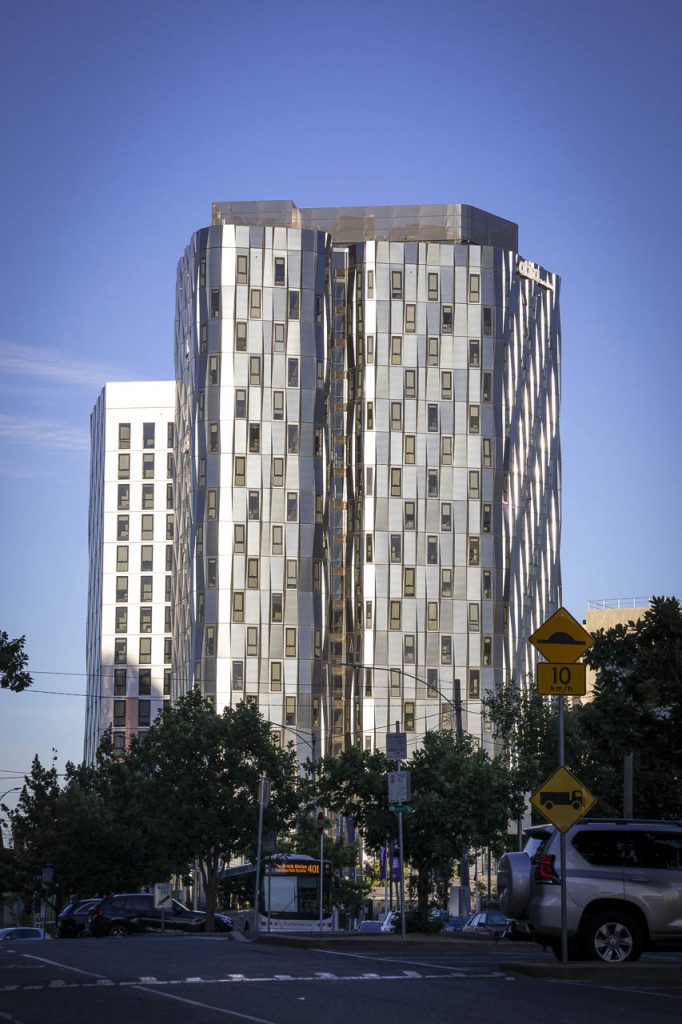 The exterior of Atira Student Accommodation