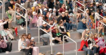 A photo of BAB Aluminium seats being used for a horsing event