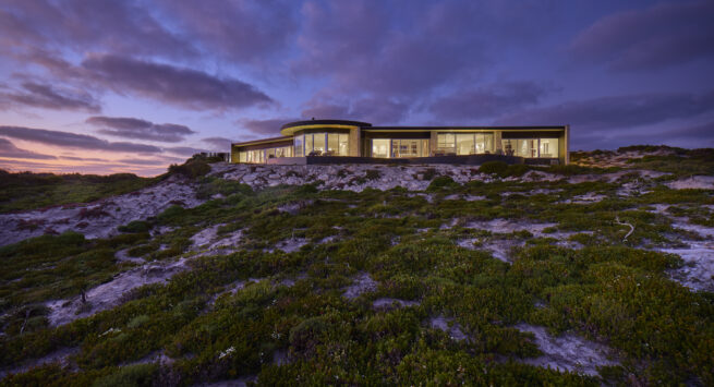 Hero Shot of the Southern Ocean Lodge featuring Capral and Window door systems