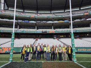 capral team with tim ayres at Australian Made Week MCG